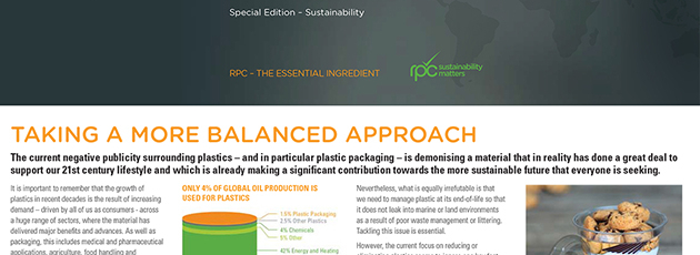 Un enfoque más equilibrado sobre el papel del plástico 