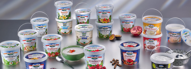 19% weight reduction for Weideglück yoghurt and desserts packaging