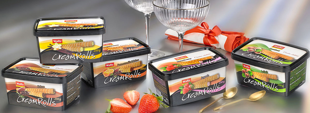 Beliebte Waltz Cream Rolls im neuen UniPak-Behälter